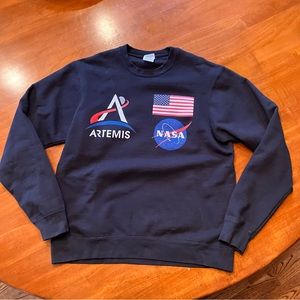 NASA navy blue men’s sweatshirt, Artemis